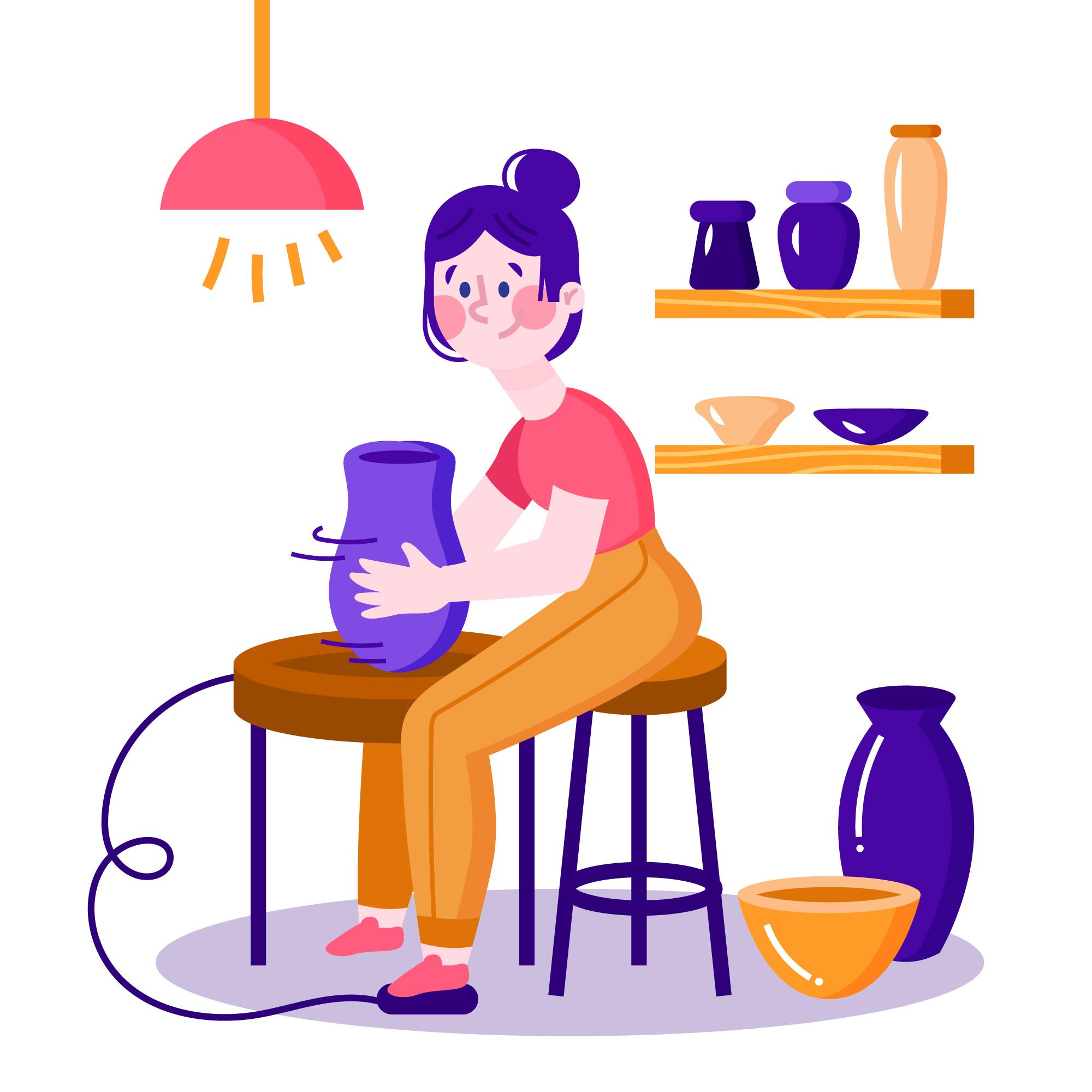 Artisan à l'atelier